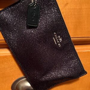 Coach Shimmering Black Wristlet